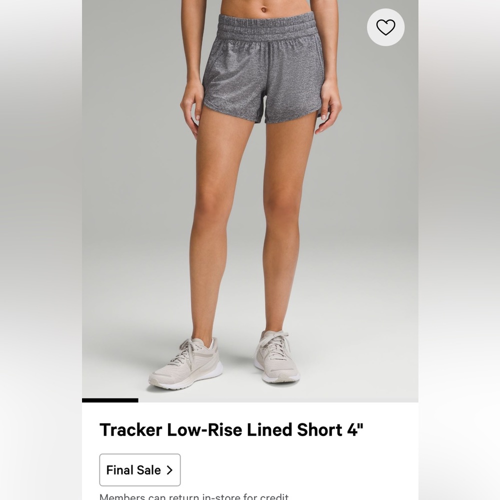Grey Lululemon Tracker Shorts